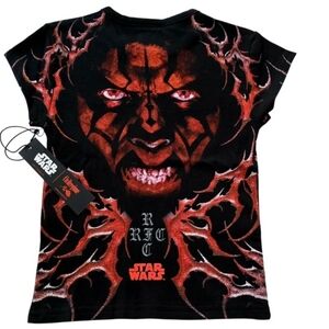 Civil Regime X Star Wars Scarlet Vengeance Baby Tee Womens XSmall Black Graphic